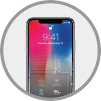 iPhone mostrando componentes internos y la hora 9:41, indicando servicio especializado de reparación de iPhone en Santifer iRepair