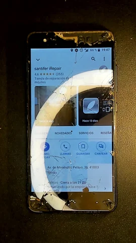 BQ Aquaris X Pro de J**é antes de la reparación de pantalla