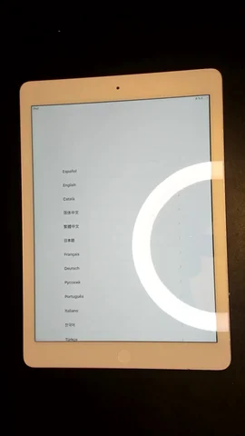 Foto tomada del Apple iPad Air 1 de A*****o posterior a la reparación de cristal digitalizador el 7 de Junio de 2022