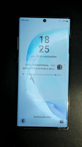 Samsung Galaxy Note10+ de S***a antes de la reparación de batería y tapa trasera