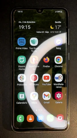 Foto tomada del Samsung Galaxy A70 de S****l posterior a la reparación de altavoz el 2 de Diciembre de 2022