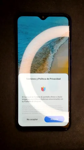 Foto tomada del Xiaomi Redmi 9 de J****r posterior a la reparación de pantalla el 5 de Diciembre de 2022