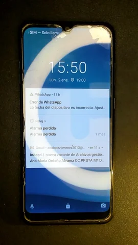 Foto tomada del ZTE Blade A5 2020 de A*a posterior a la reparación de batería el 22 de Diciembre de 2022