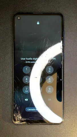 Samsung Galaxy A21s de I*******a antes de la reparación de pantalla