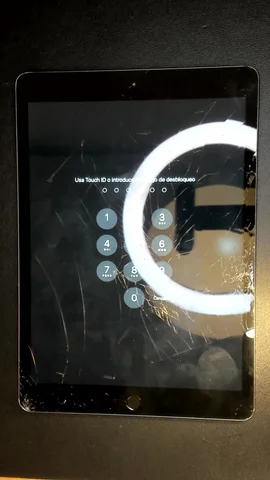 Apple iPad 8 10.2 (2020) de M****a antes de la reparación de cristal digitalizador