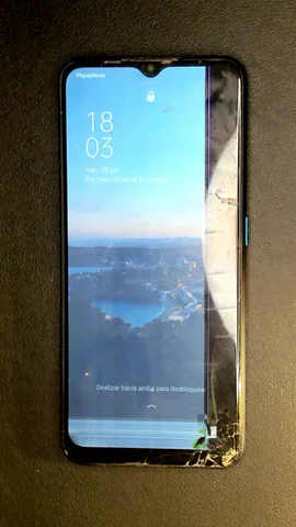 Oppo A9 (2020) de A***a antes de la reparación de pantalla