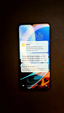 Foto tomada del Xiaomi Redmi 9T de P***o posterior a la reparación de pantalla el 24 de Agosto de 2023