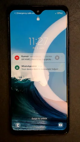 Foto tomada del Samsung Galaxy A51 de N*****a posterior a la reparación de pantalla el 27 de Octubre de 2023