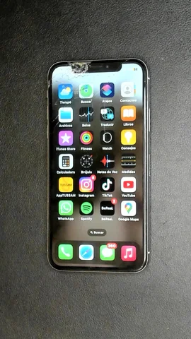 Apple iPhone X de L**a antes de la reparación de pantalla