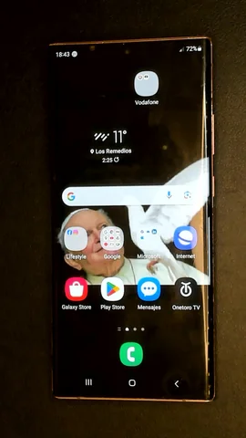 Samsung Galaxy Note20 Ultra de L**a antes de la reparación de auricular