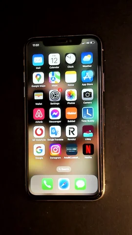 Foto tomada del Apple iPhone X de K****y posterior a la reparación de pantalla el 11 de Enero de 2024