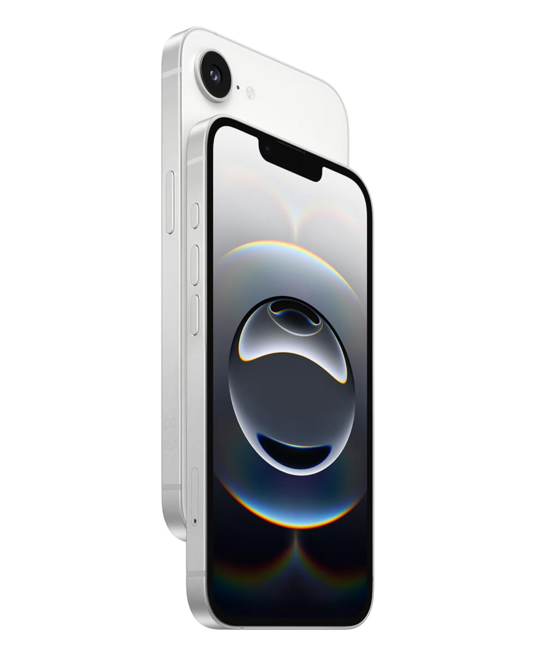 Imagen del nuevo iPhone 16e de Apple con trasera minimalista