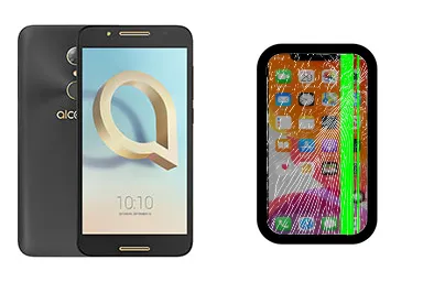 alcatel A7 junto a una avería de Pantalla, ofreciendo reparación de Pantalla de alcatel A7 en Santifer iRepair