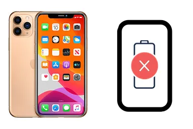 iPhone 11 Pro junto a una avería de Batería, ofreciendo reparación de Batería de iPhone 11 Pro en Santifer iRepair