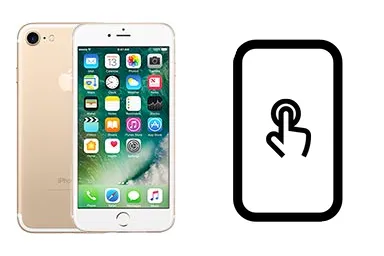 iPhone 7 junto a una avería de Táctil, ofreciendo reparación de Táctil de iPhone 7 en Santifer iRepair