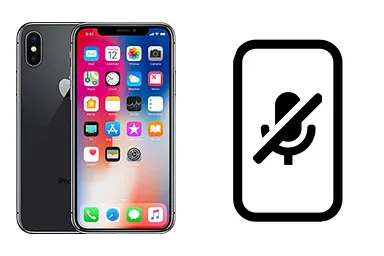 iPhone X junto a una avería de Micrófono, ofreciendo reparación de Micrófono de iPhone X en Santifer iRepair