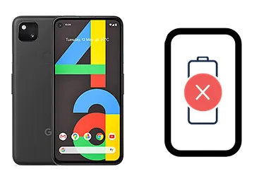 Google Pixel 4a junto a una avería de Batería, ofreciendo reparación de Batería de Google Pixel 4a en Santifer iRepair