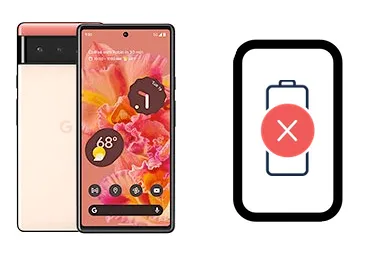 Google Pixel 6 junto a una avería de Batería, ofreciendo reparación de Batería de Google Pixel 6 en Santifer iRepair