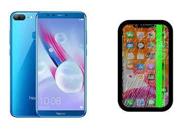 Honor 9 Lite junto a una avería de Pantalla, ofreciendo reparación de Pantalla de Honor 9 Lite en Santifer iRepair