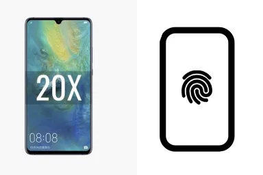 Huawei Mate 20X junto a una avería de Lector de huella, ofreciendo reparación de Lector de huella de Huawei Mate 20X en Santifer iRepair
