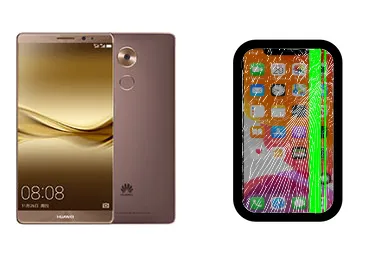 Huawei Mate 8 junto a una avería de Pantalla, ofreciendo reparación de Pantalla de Huawei Mate 8 en Santifer iRepair