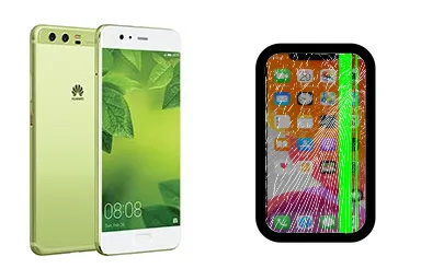 Huawei P10 Plus junto a una avería de Pantalla, ofreciendo reparación de Pantalla de Huawei P10 Plus en Santifer iRepair