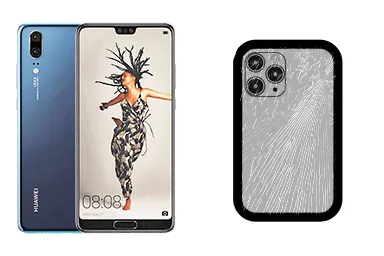 Huawei P20 junto a una avería de Tapa trasera, ofreciendo reparación de Tapa trasera de Huawei P20 en Santifer iRepair