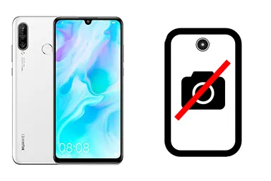 Huawei P30 lite junto a una avería de Cámara delantera, ofreciendo reparación de Cámara delantera de Huawei P30 lite en Santifer iRepair