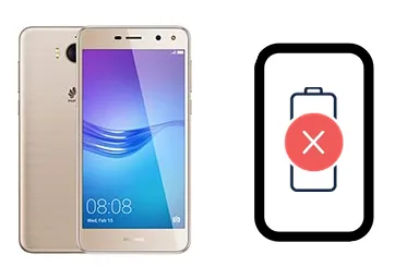 Huawei Y6 (2017) junto a una avería de Batería, ofreciendo reparación de Batería de Huawei Y6 (2017) en Santifer iRepair