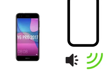 Huawei Y6 Pro (2017) junto a una avería de Altavoz, ofreciendo reparación de Altavoz de Huawei Y6 Pro (2017) en Santifer iRepair