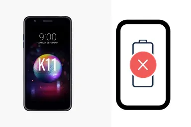 LG K11 junto a una avería de Batería, ofreciendo reparación de Batería de LG K11 en Santifer iRepair