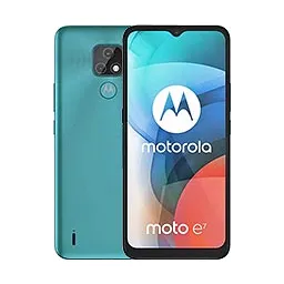 Motorola Moto E7 mostrando la pantalla de inicio, disponible para reparaciones rápidas en Santifer iRepair