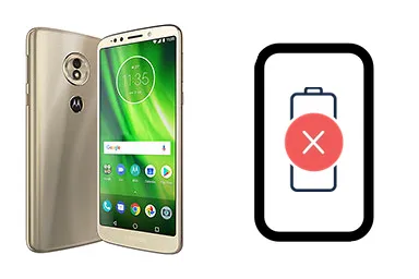 Motorola Moto G6 Play junto a una avería de Batería, ofreciendo reparación de Batería de Motorola Moto G6 Play en Santifer iRepair