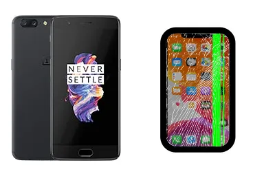 OnePlus 5 junto a una avería de Pantalla, ofreciendo reparación de Pantalla de OnePlus 5 en Santifer iRepair