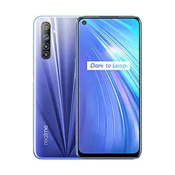 Realme 6 mostrando la pantalla de inicio, disponible para reparaciones rápidas en Santifer iRepair