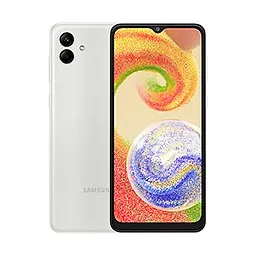 Samsung Galaxy A04 mostrando la pantalla de inicio, disponible para reparaciones rápidas en Santifer iRepair