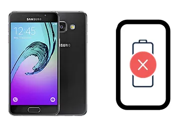 Samsung Galaxy A3 (2016) junto a una avería de Batería, ofreciendo reparación de Batería de Samsung Galaxy A3 (2016) en Santifer iRepair