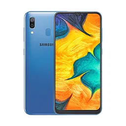 Samsung Galaxy A30 mostrando la pantalla de inicio, disponible para reparaciones rápidas en Santifer iRepair