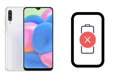 Samsung Galaxy A30s junto a una avería de Batería, ofreciendo reparación de Batería de Samsung Galaxy A30s en Santifer iRepair