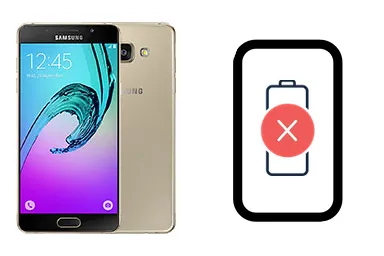 Samsung Galaxy A5 (2016) junto a una avería de Batería, ofreciendo reparación de Batería de Samsung Galaxy A5 (2016) en Santifer iRepair