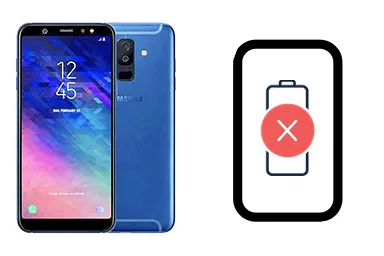 Samsung Galaxy A6+ (2018) junto a una avería de Batería, ofreciendo reparación de Batería de Samsung Galaxy A6+ (2018) en Santifer iRepair