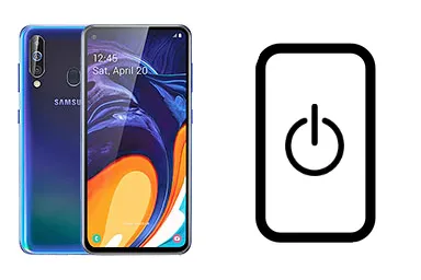 Samsung Galaxy A60 junto a una avería de Botón de encendido, ofreciendo reparación de Botón de encendido de Samsung Galaxy A60 en Santifer iRepair