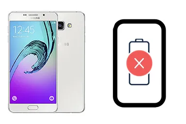 Samsung Galaxy A7 (2016) junto a una avería de Batería, ofreciendo reparación de Batería de Samsung Galaxy A7 (2016) en Santifer iRepair