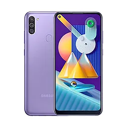 Samsung Galaxy M11 mostrando la pantalla de inicio, disponible para reparaciones rápidas en Santifer iRepair