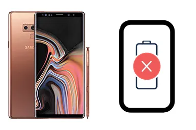 Samsung Galaxy Note9 junto a una avería de Batería, ofreciendo reparación de Batería de Samsung Galaxy Note9 en Santifer iRepair