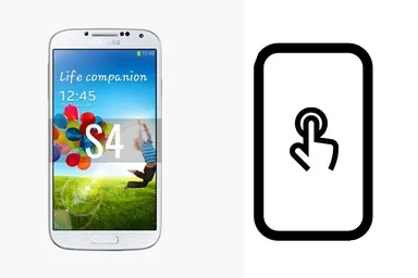 Samsung Galaxy S4 junto a una avería de Táctil, ofreciendo reparación de Táctil de Samsung Galaxy S4 en Santifer iRepair