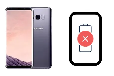 Samsung Galaxy S8+ junto a una avería de Batería, ofreciendo reparación de Batería de Samsung Galaxy S8+ en Santifer iRepair