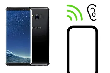 Samsung Galaxy S8 junto a una avería de Auricular, ofreciendo reparación de Auricular de Samsung Galaxy S8 en Santifer iRepair