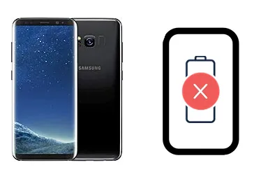 Samsung Galaxy S8 junto a una avería de Batería, ofreciendo reparación de Batería de Samsung Galaxy S8 en Santifer iRepair