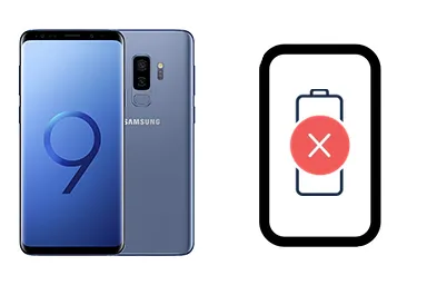 Samsung Galaxy S9+ junto a una avería de Batería, ofreciendo reparación de Batería de Samsung Galaxy S9+ en Santifer iRepair